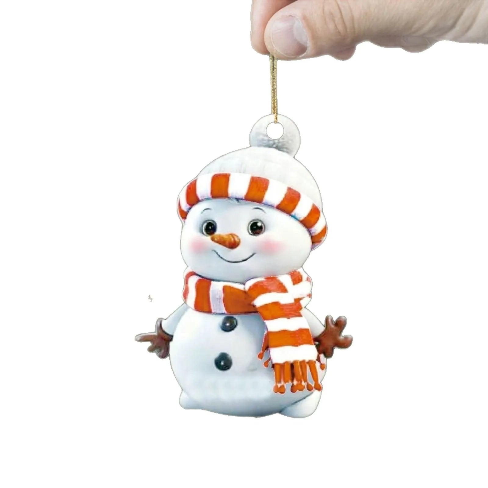 Cross border new product acrylic flat Christmas rainbow snowman set holiday gift home Christmas tree decoration pendant Oasis Select