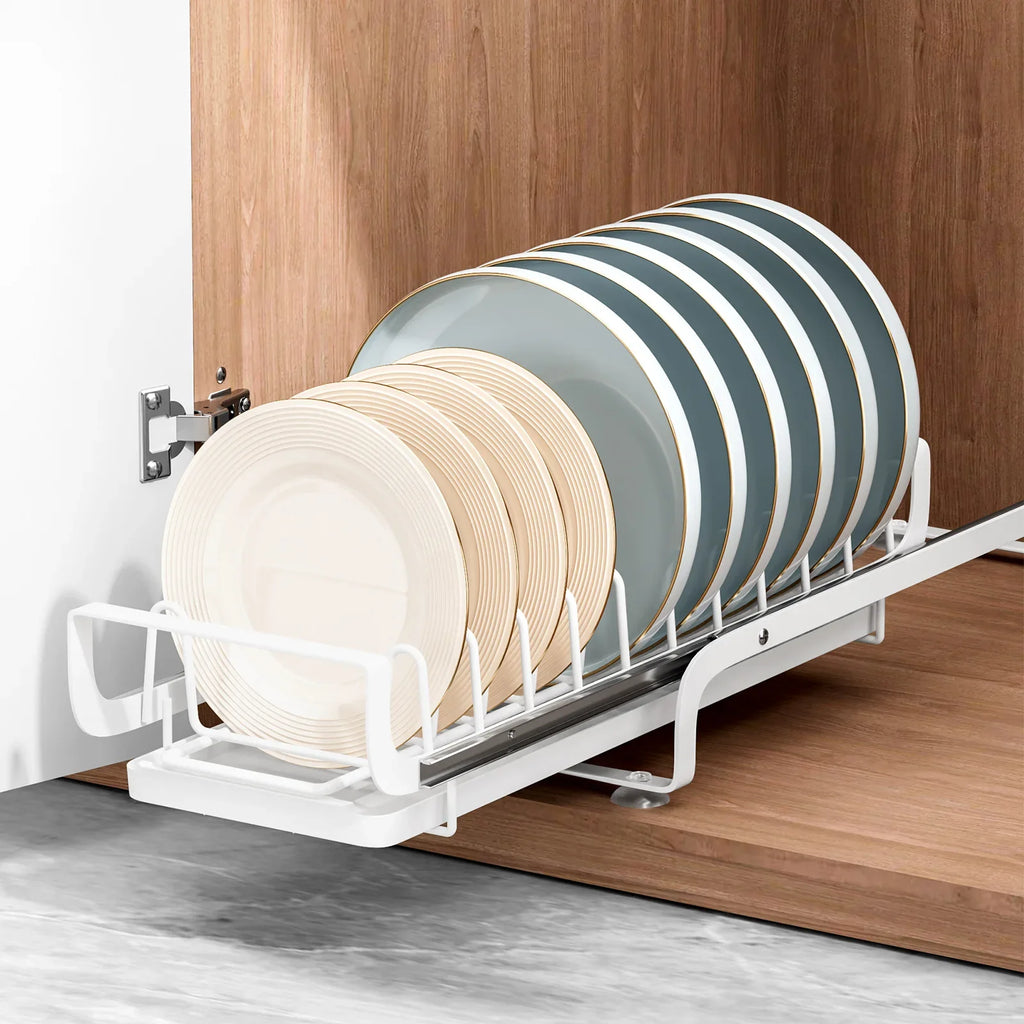 Kitchen Dish Drain Rack Pull-out Dish Storage Rack in Cabinet Narrow Drying Dish and Chopsticks Drying Dish Rack Oasis Select