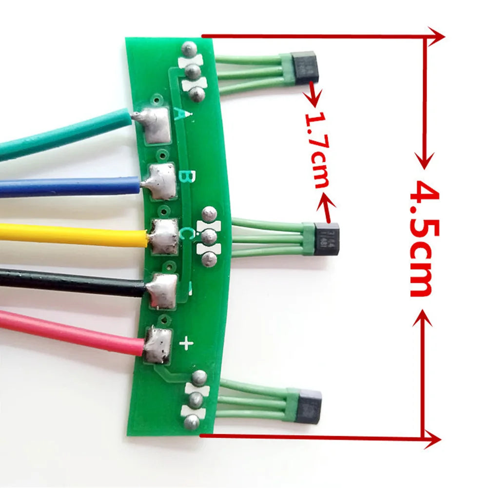 Electric Vehicle Hall Hall Sensor 10G 3144 3143 Cable Green Motor PCB Parts Board With 120 Degree Wires Electrical Panel Oasis Select