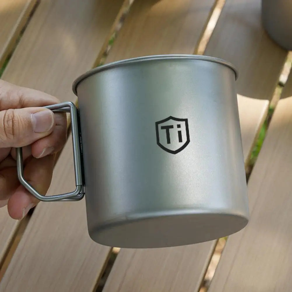 Titanium Drinking Mug with Lid – Lightweight Anti-Mold Cup Titanium Travel Mug Oasis Select