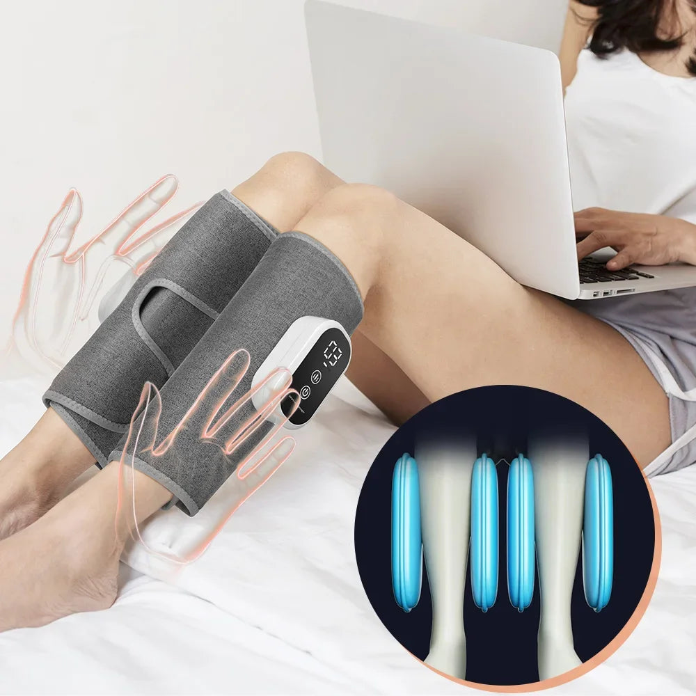 Wireless Air Compression Leg Massager | 3 Modes 360° Calf Wrap