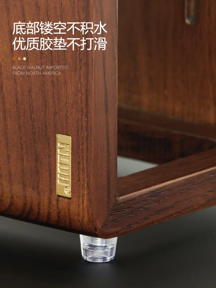 Kitchen countertop solid wood knife storage rack Household knife base Ventilation mould proof drainage knife rack knife case Oasis Select