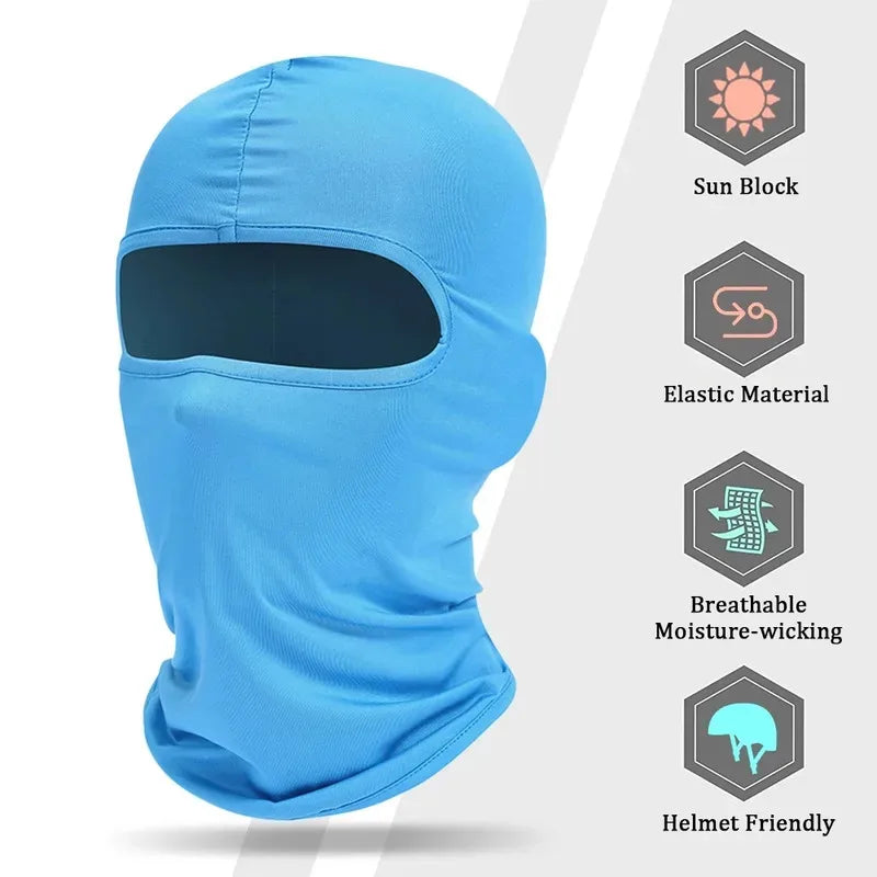 1/2pcs Men's Cycling Cap Balaclava Full Face Ski Mask Hood Hiking Camping Hunting Tactical Airsoft Cap Bike Hats Neck Gaiter Oasis Select