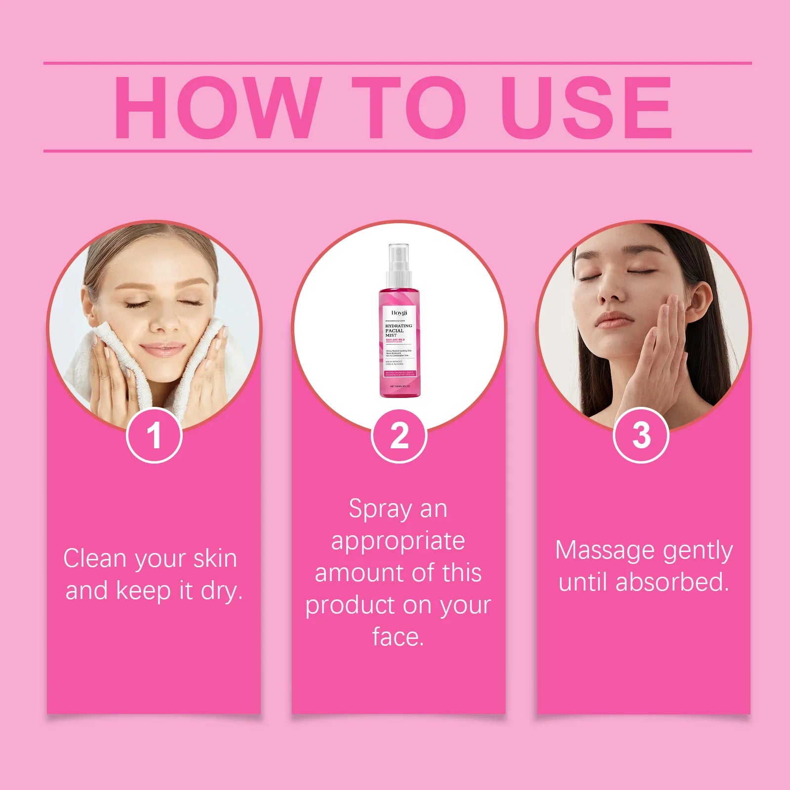Hoygi Rose Facial Spray – Hydrate, Tone & Minimize Pores