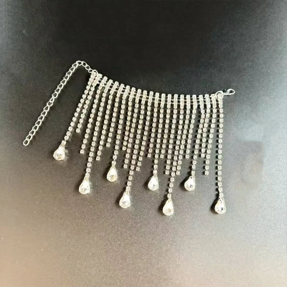 Crystal Rhinestone Fringe Bottle Cover – Elegant Tassel Chain