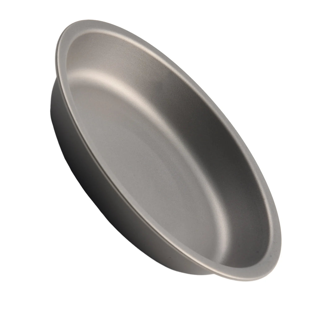 1pc Camping Hiking Bowl Dish Plate 5.5*1.0" Titanium Outdoor Pan Tableware Cookware For Food Fruit Sauce Garden Indoor Tools Oasis Select