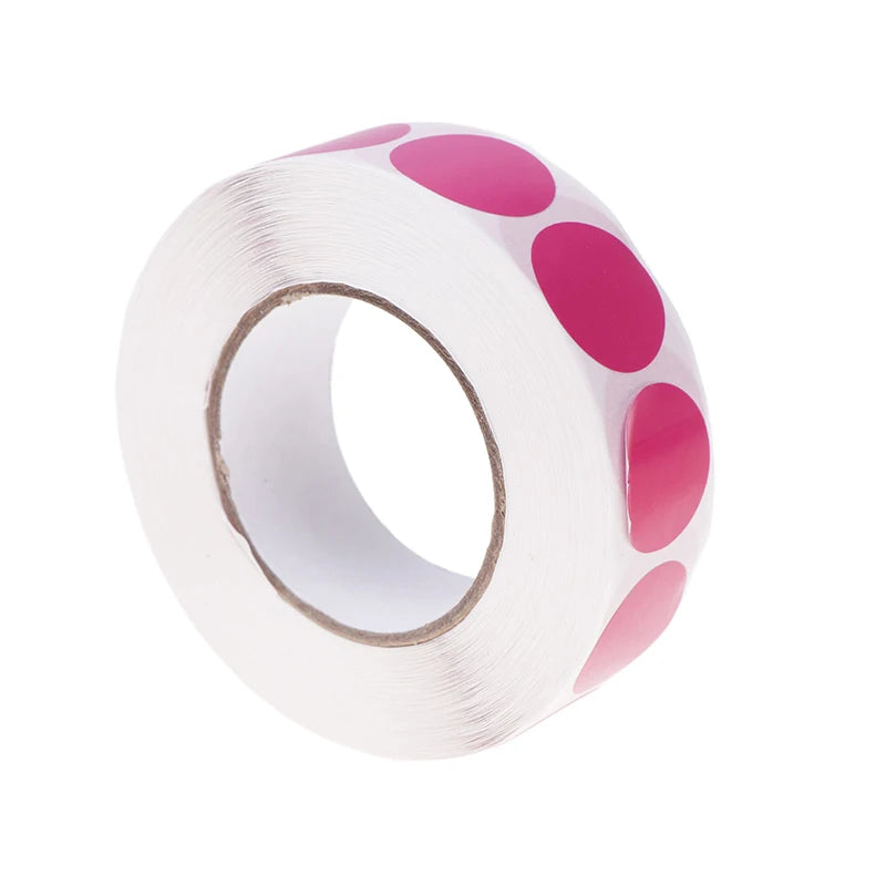 1000Pcs/Roll 19mm Round Color-Code Dot Labels Adhesive Shooting Sticker for Archery Bow Hunting Practice Training Targets Oasis Select Pink