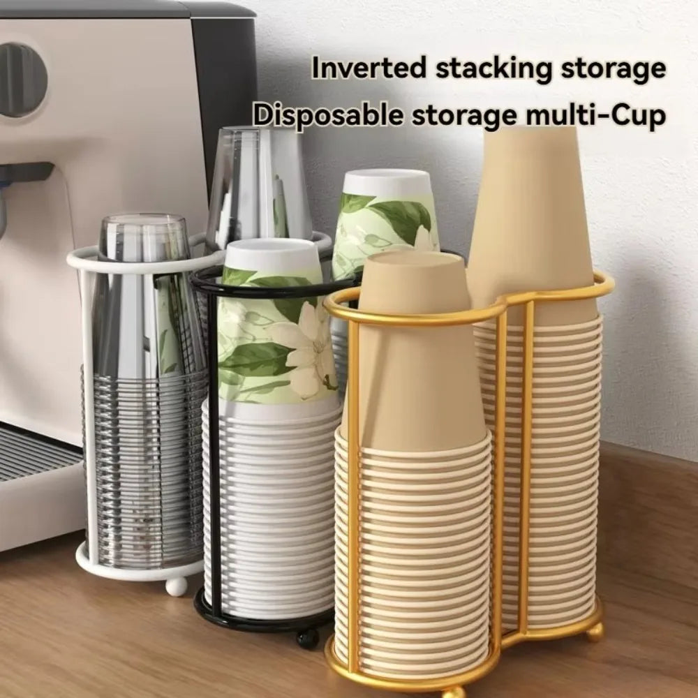 Multifunctional Kitchen Paper Cup Holder Plastic Cup Holder Cup Organizier Desktop Cup Storage Rack Large Capacity Oasis Select