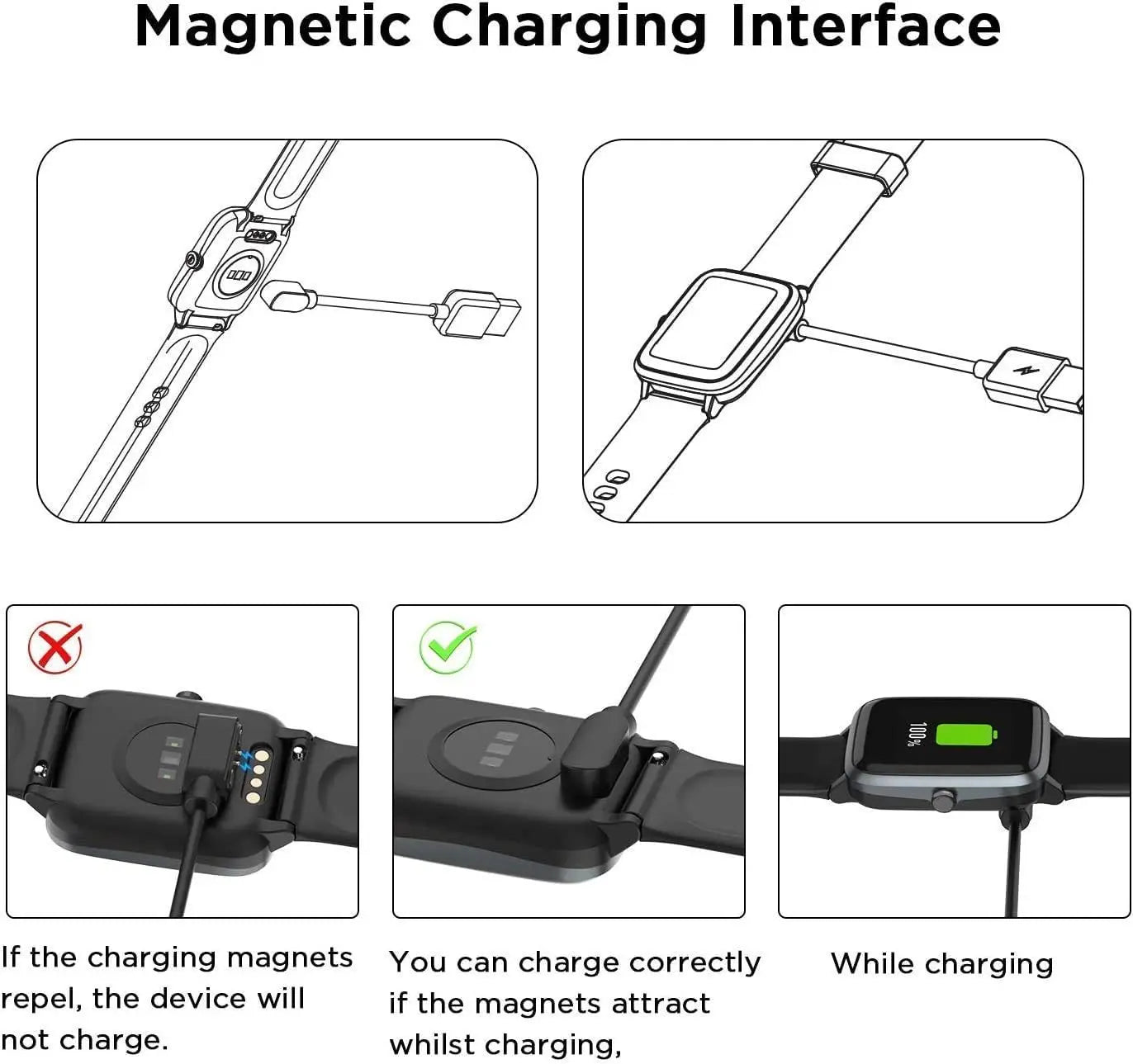 USB Charger Cable for Mibro GS Pro, A2, A3, T1, T2, C2, C3 & Lite Smartwatch Charger Cable Oasis Select