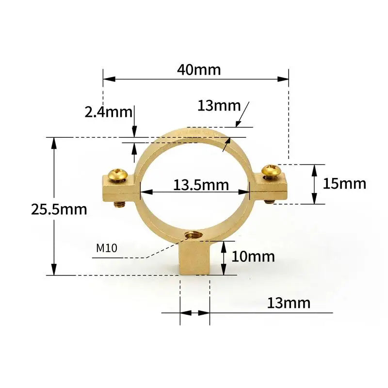 1 Pc 15/22/28/35/40MM Fit OD Tube Brass M10 Pipe Clamp Bracket Support Hanger Fixed Plumbing Water Replacement Parts Oasis Select 15mm