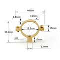 1 Pc 15/22/28/35/40MM Fit OD Tube Brass M10 Pipe Clamp Bracket Support Hanger Fixed Plumbing Water Replacement Parts Oasis Select 15mm
