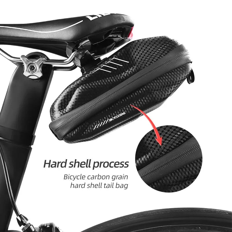 X-TIGER Bike Saddle Bag Rainproof Shockproof PU Pouch Bicycle Bag Rear Large Capatity Seatpost MTB Bike Bag Cycling Accessories Oasis Select