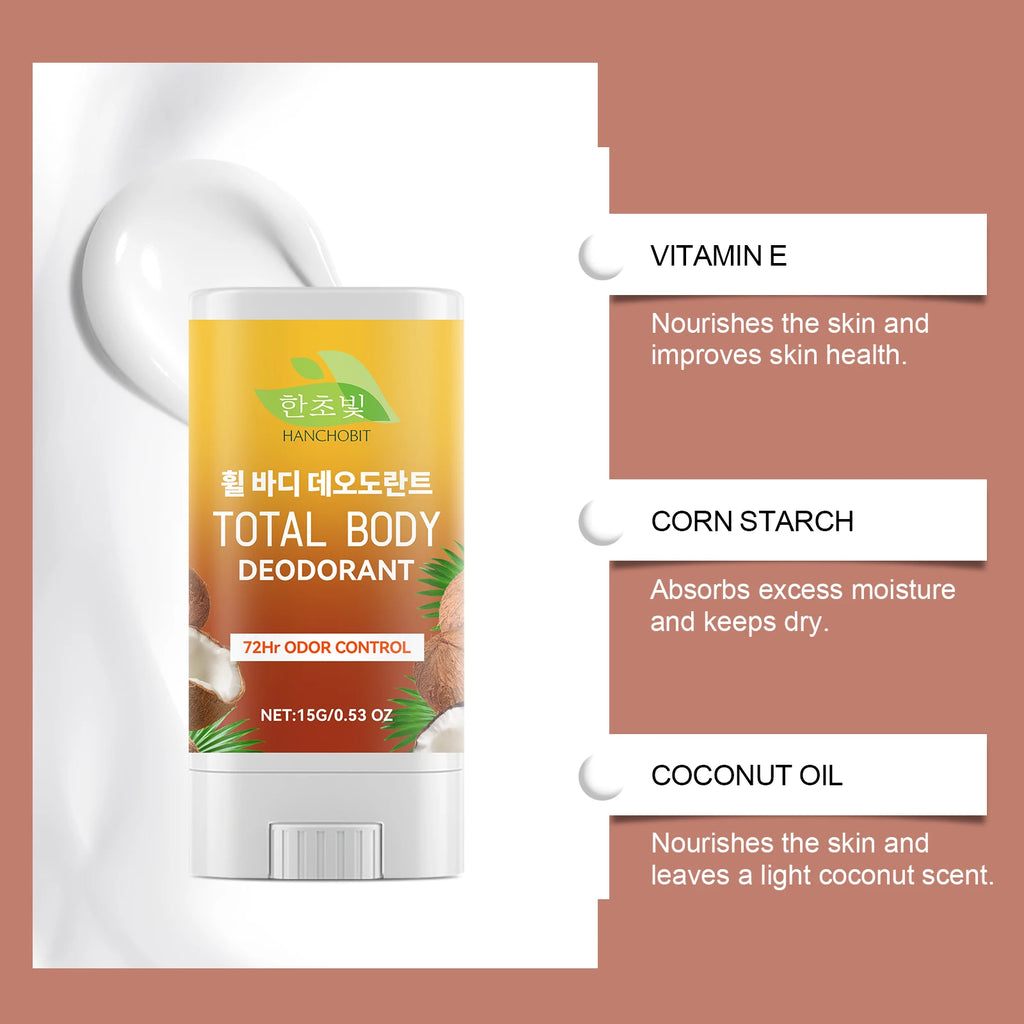 Body Care Stick: Coconut-Infused Long-Lasting Deep Odor-Neutralizing Stick with a Gentle, Non-Greasy & Refreshing Formula Oasis Select