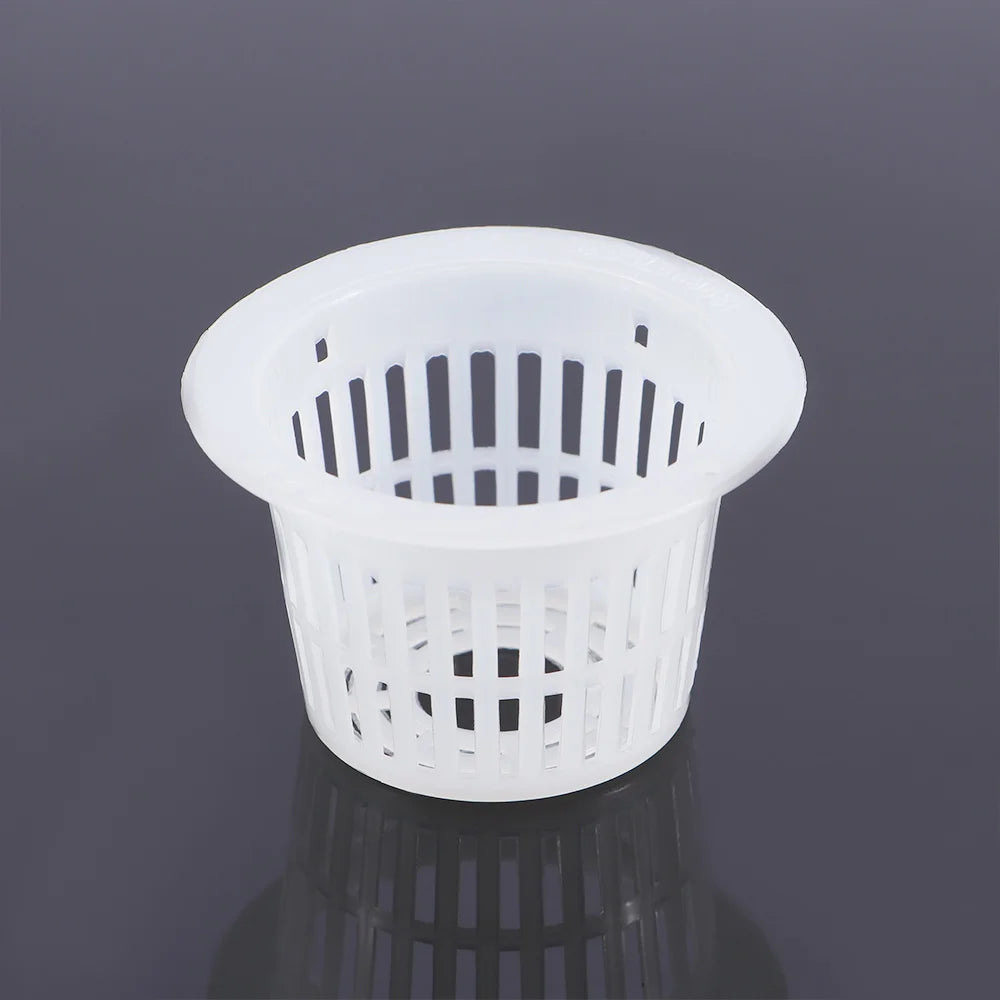 10pcs Plant Grow Hydroponic Garden Clone Planting Basket Mesh Pot Net Cup Nursery Pots Oasis Select White-03
