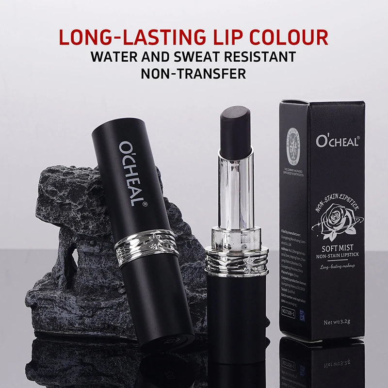 O'CHEAL Soft Mist Non-Stain Lipstick Matte Smooth Softly Fits The Lips Brightly Colored Waterproof Long-lasting Lip Makeup Oasis Select