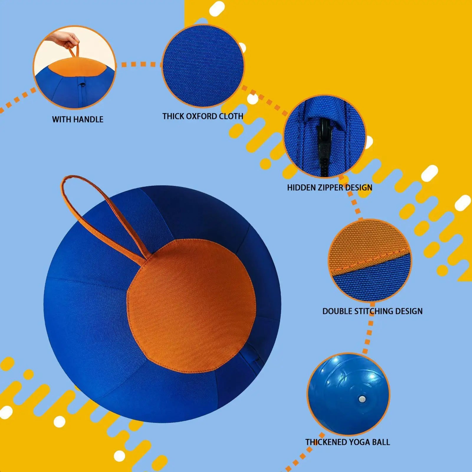 Large Dog Ball Interactive Moving Toys Pet Supplies Herding Ball Dog Toy Ball Dog Fetch Ball Toy Tough Pet Ball Puppy Chew Toy Oasis Select