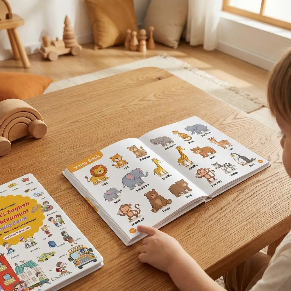 500+ Words Audio Learning Book Early Education Learning Machine Interactive Point-and-read Sound Book English Words Oasis Select