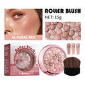 Spherical Roller Blush with Brush – Pearlescent Shimmer Finish