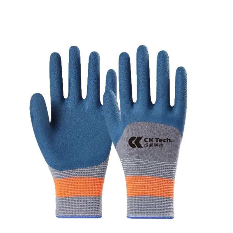 Gloves Rubber Palm Coated Durable Thorn Proof Protection Gloves Breathable Waterproof For Cactus Rose Blackberry Oasis Select Blue