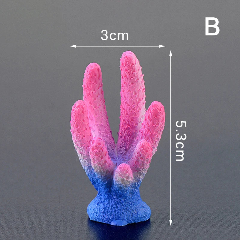 Artificial Coral Fish Tank Decoration Emulates Starfish Resin Reef Landscape Aquarium Decoration Craft Tabletop Decoration Oasis Select B