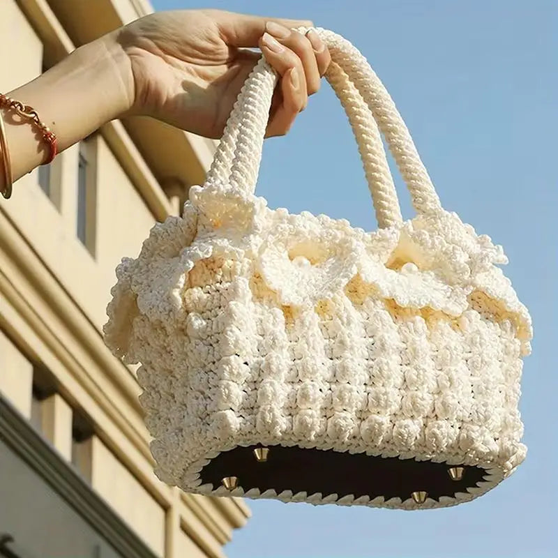 Woven Leather Bag Base 18x8cm | DIY Crochet Purse Bottom Leather Bag Base Oasis Select