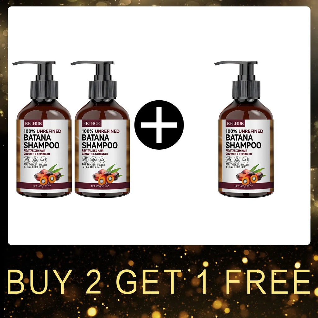 EELHOE Natural Batana Oil Deep Moisturizing Smooth Thick Hair Growth Shampoo and Conditioner for Damaged Hair Keratin Treatment Oasis Select 2Shampoo For 1 Free