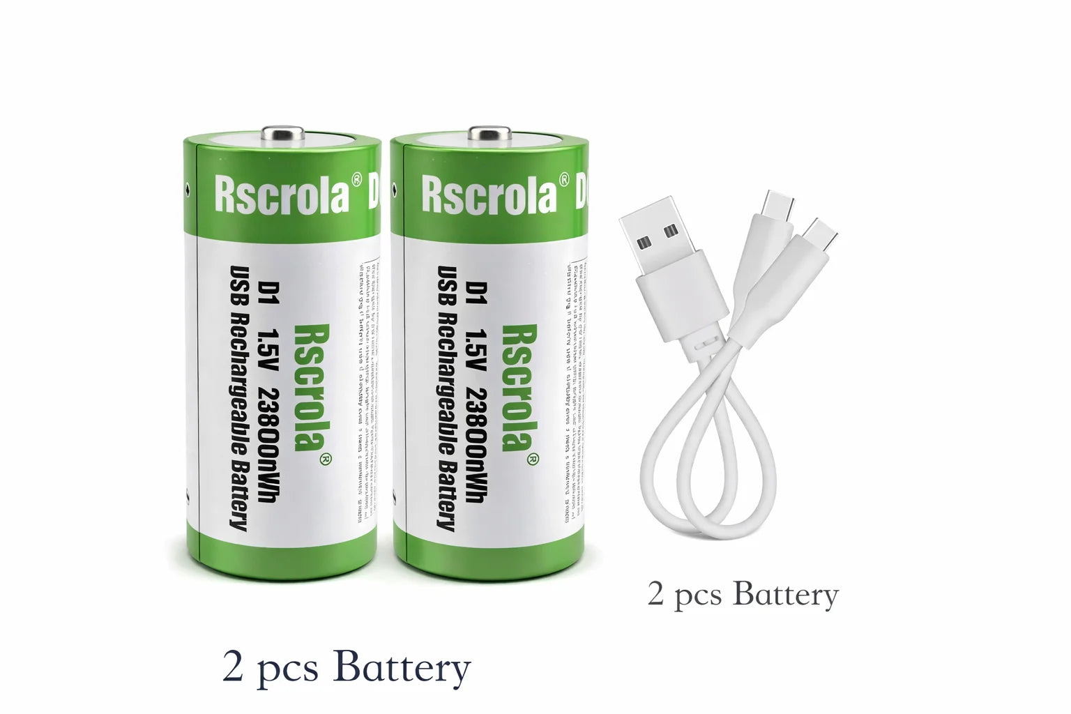 1.5V Constant Voltage Output D Size Rechargeable Batteries,Cost-Saving with Cycle Charging,Stable/large capacity/high cycle life Oasis Select 2 PCS Batteries