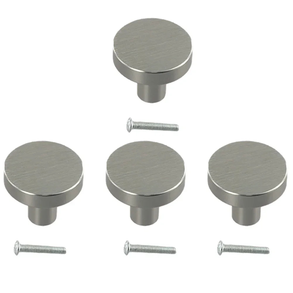 Contemporary Round Single Hole Cabinet and Drawer Handle in Space Aluminum Designed for Minimalist and Functional Furniture Use Oasis Select 4PCS China Mainland