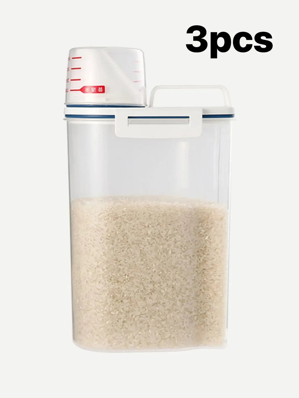 Airtight Rice & Grain Storage Container with Measuring Cup
