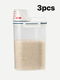 Airtight Rice & Grain Storage Container with Measuring Cup
