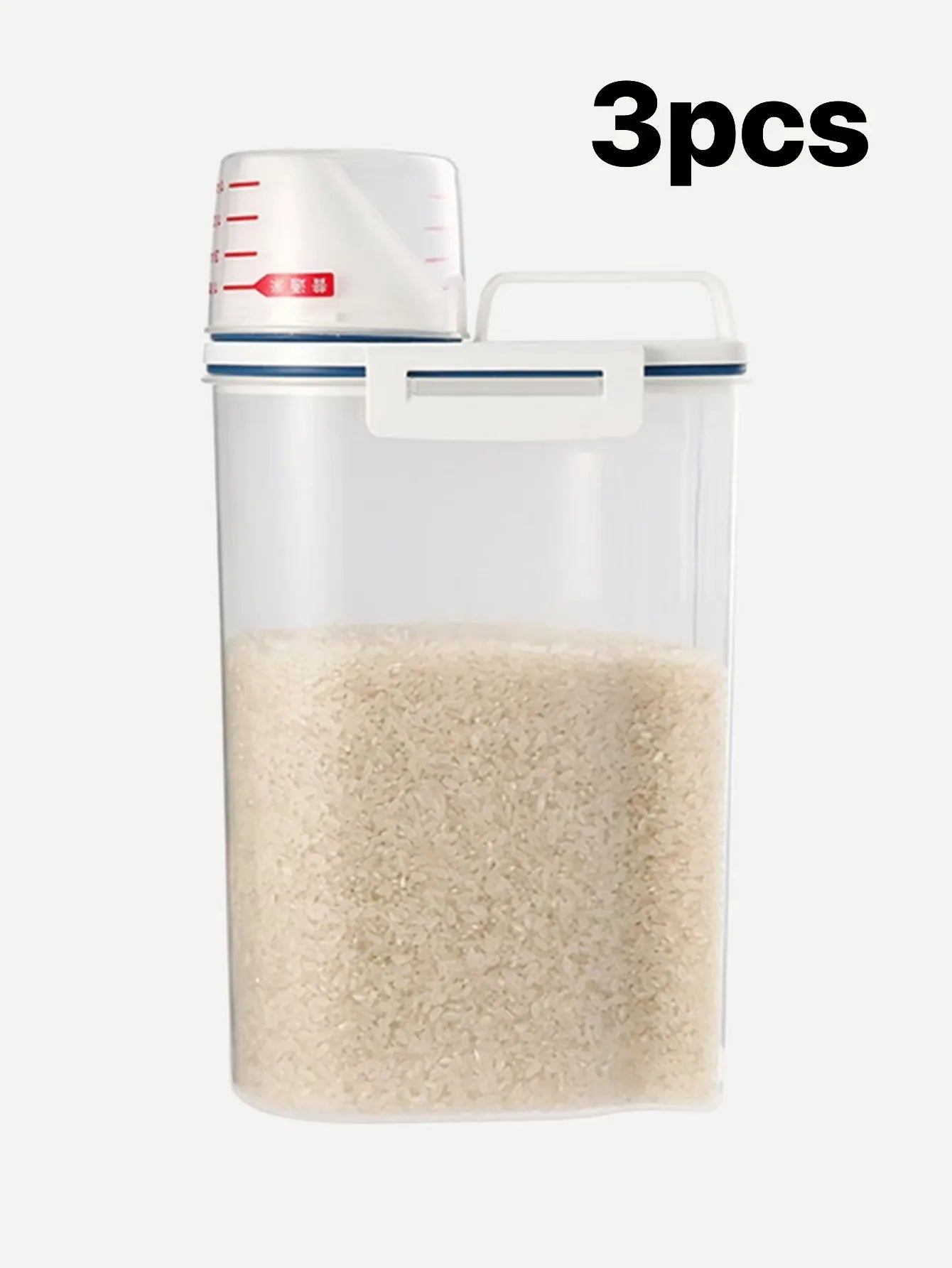 Airtight Rice & Grain Storage Container with Measuring Cup