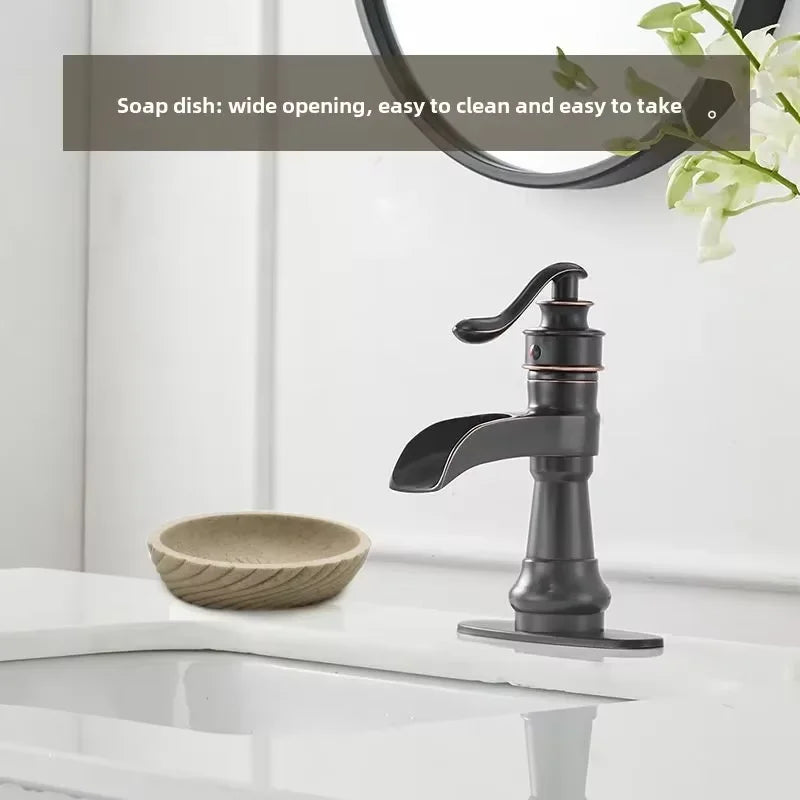 3pcs Natural Stone Bathroom Wash Storage Set Resin Lotion Bottles Toothbrush Cups Soap Dishes Light Luxury Retro Bathroom Set Oasis Select soap dish