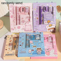6PCS Stationery Set School Students Stationery Six-piece Gift Box Pencil Eraser School Supplies Gift for Friends Oasis Select random 1 set