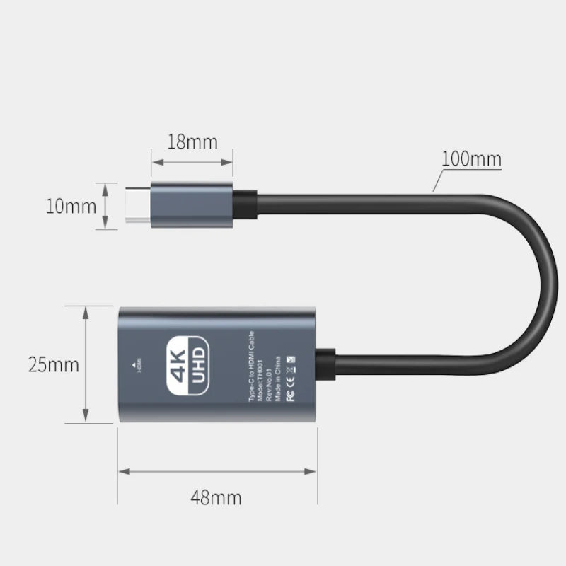 4K USB-C to HDMI Cable 30/60Hz – MacBook, iPad & iPhone 15 USB-C HDMI Cable Oasis Select