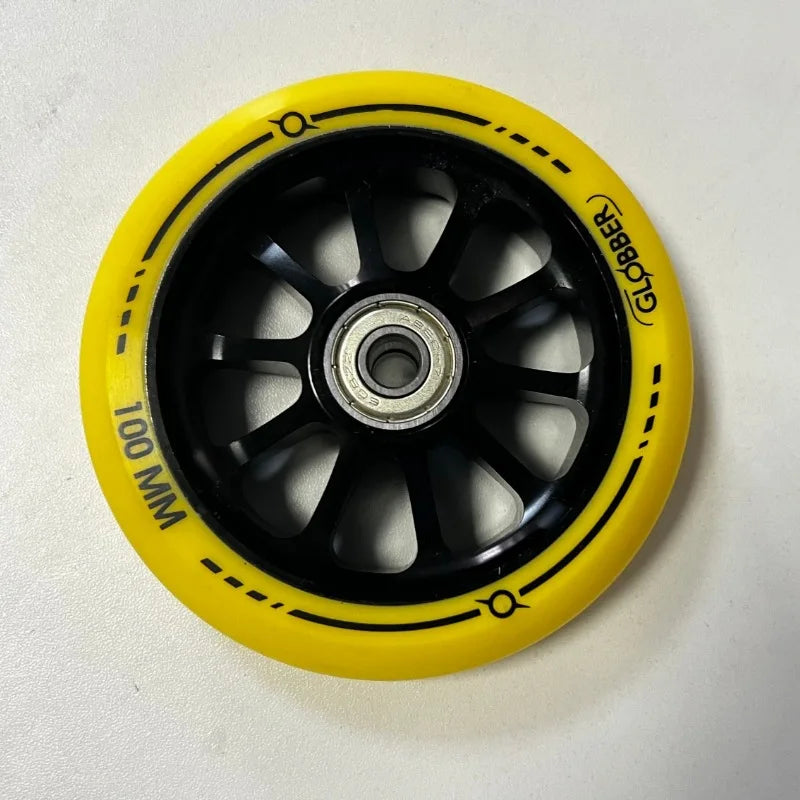 100mm Scooter Wheels Replacement with Bearings Aluminum Wear-Resistant PU Stunt Scooter Parts Kick Scooter Accessories 2pcs/set Oasis Select H 100x24mm