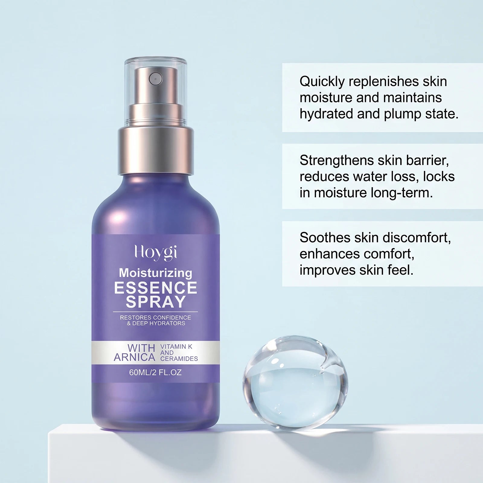 60ml Arnica Vitamin K Ceramide Moisturizing Essence Spray Deep Hydration Barrier Repair Soothing Daily Facial Care Oasis Select