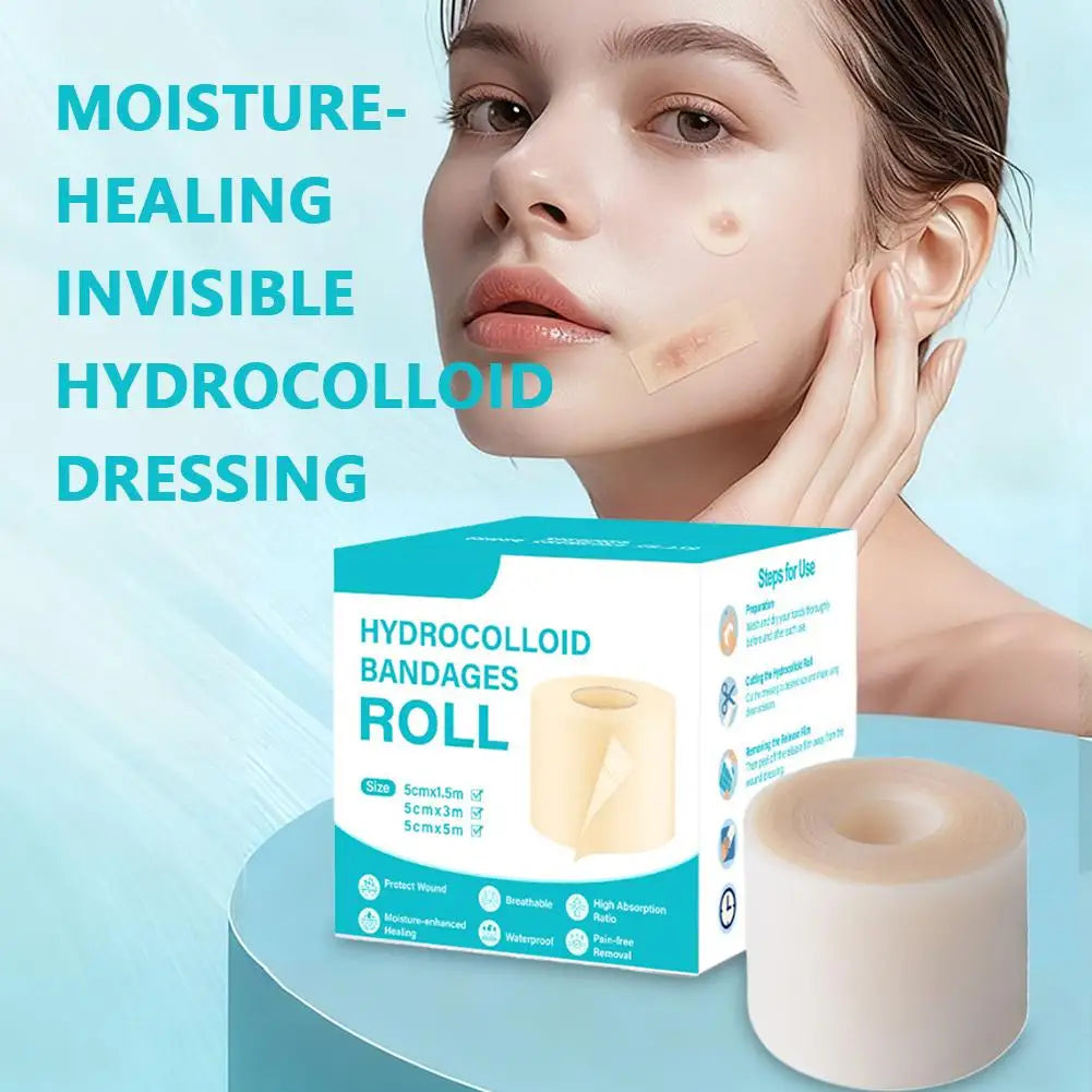 Hydrocolloid Roll Wound Care Bandage For Wet Healing Self-Adhesive Invisible Cuttable Waterproof Patch For Pressure Sores Oasis Select