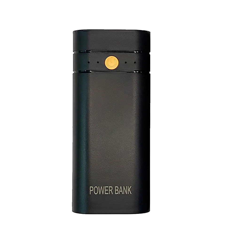 DIY Power Bank Box Flat Head Battery Charger Outer Case USB Output Ports Plastic Shell Box Power Bank Case Oasis Select Black