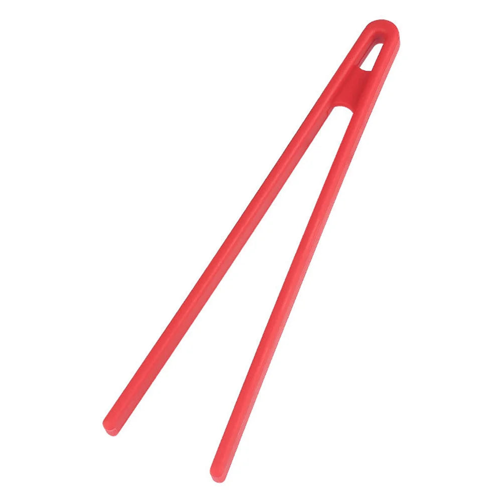 Silicone Bread Clip One-piece Design Anti-hot Anti-slip Multifunctional Food Holder Spaghetti Tongs Kitchen Tools Accessories Oasis Select Red
