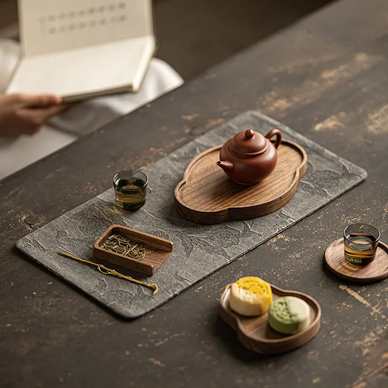 Jacquard Dry Tea Mat Waterproof Tea Mat Kung Fu Tea Set Accessories Fabric Heat-resistant Tea Table Mat Chinese Zen Table Oasis Select