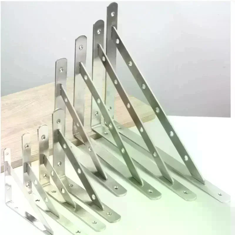 2-Pack Heavy-Duty Stainless Steel L-Shape Wall Angle Brackets