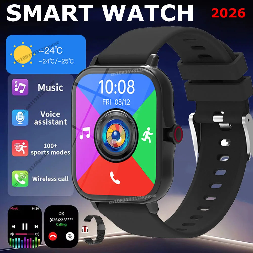 Smart Watch 1.83" Bluetooth Calls Heart Rate Fitness Tracker