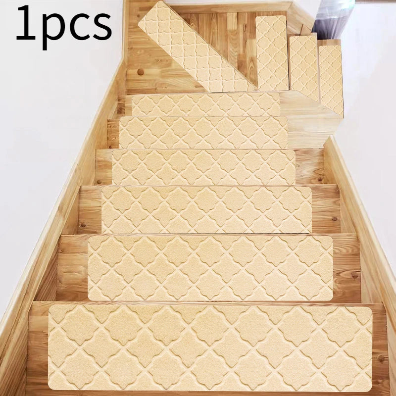 1pcs Stair mat step mat floor mat glue-free self-adhesive tpr non-slip mat brushed embossed repeated use Oasis Select 76x20.3cm 1pcs Classic 1pcs 1