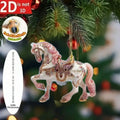 Golden Acrylic Horse Keychain Pendant – Car & Bag Charm Gift