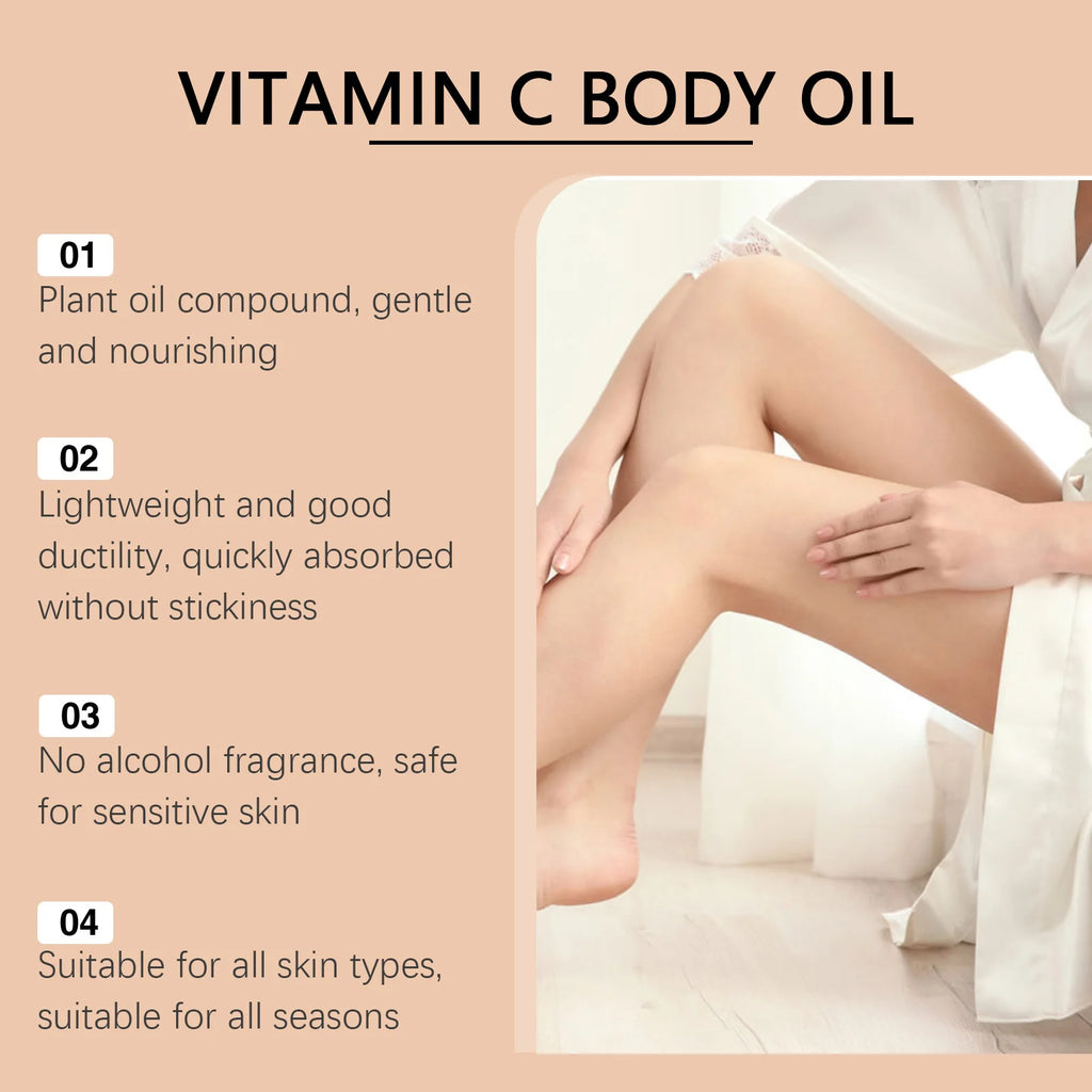 Vitamin C Body Softening Oil Moisturizes Nourishes Repairs And Brightens Dual Effects To Improve Dryness And Darkening Oasis Select
