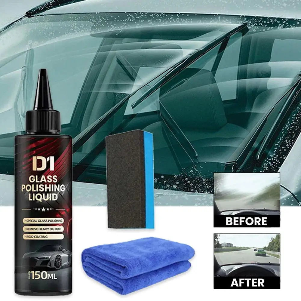 Car Glass Polish Liquid Kit – Streak-Free Water Spot Remover