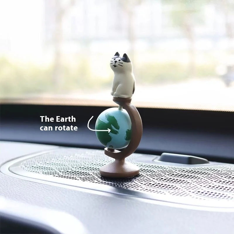 A Travel-loving Cat Desktop Globe A Small Office Decoration A Birthday Stress-relieving Gift Oasis Select