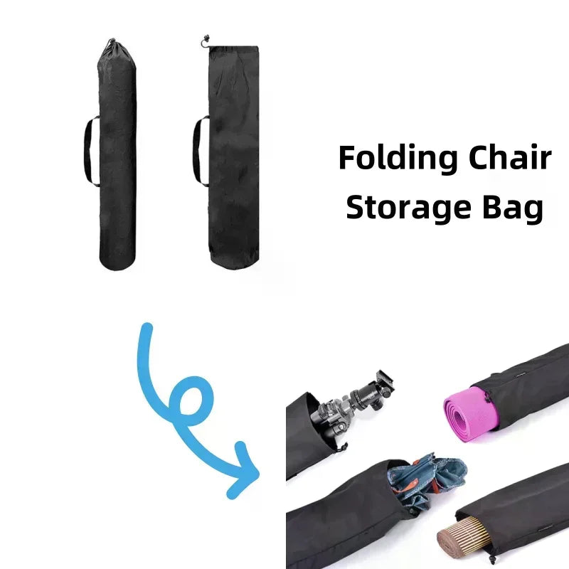 1pcs Outdoor Chair Travel Portable Folding Chair Storage Bag Camping Chair Nylon Cloth Drawstring Pockets Bag Organizer Oasis Select