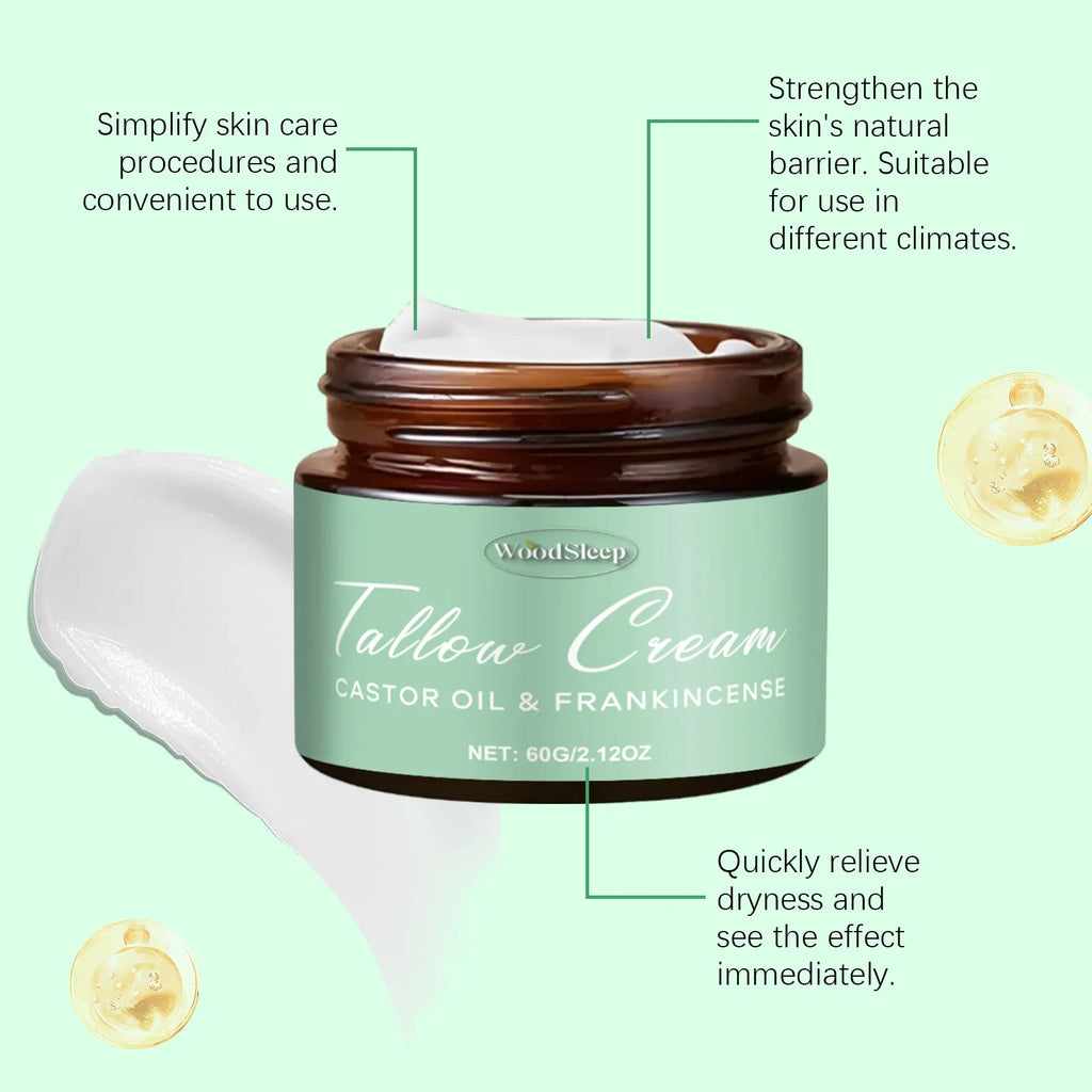 WOODSLEEP Beef Tallow Face Cream – Deep Moisturizing 60g