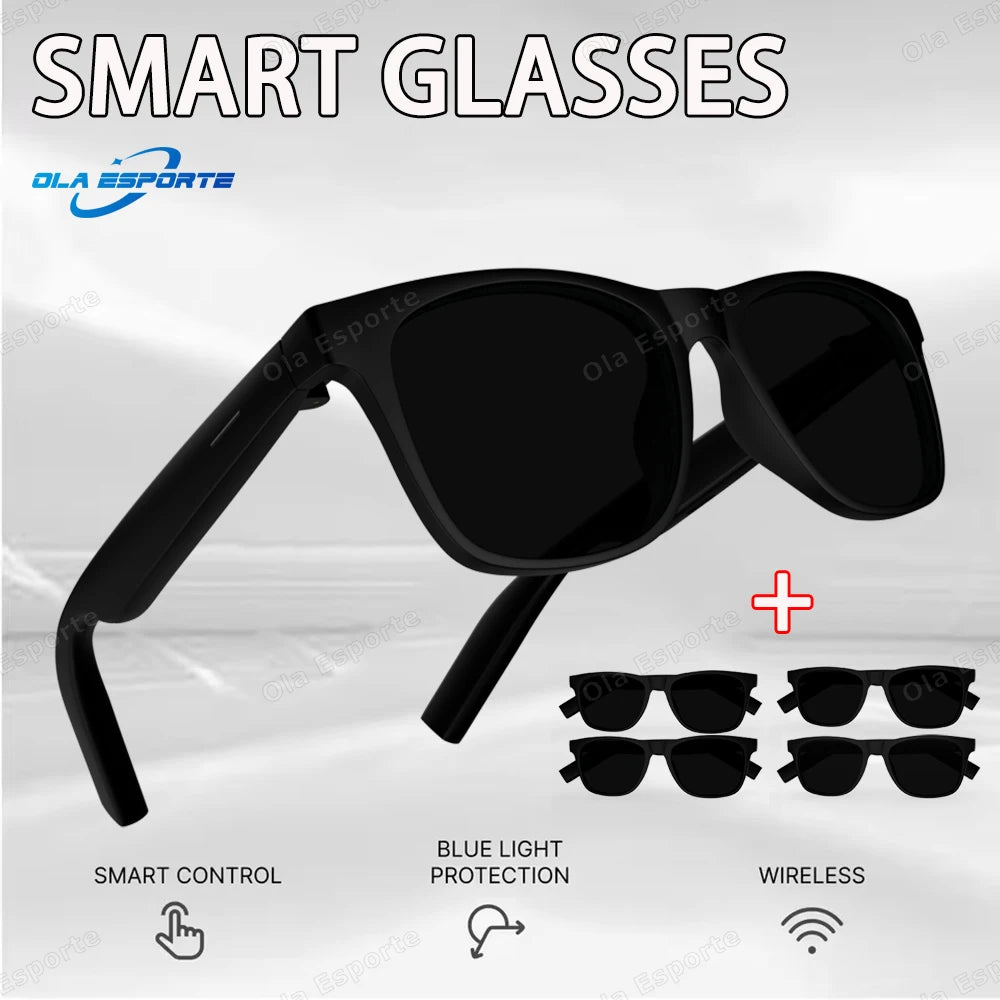 AI Smart Glasses Bluetooth 5.3 | UV Sunglasses & Voice Control